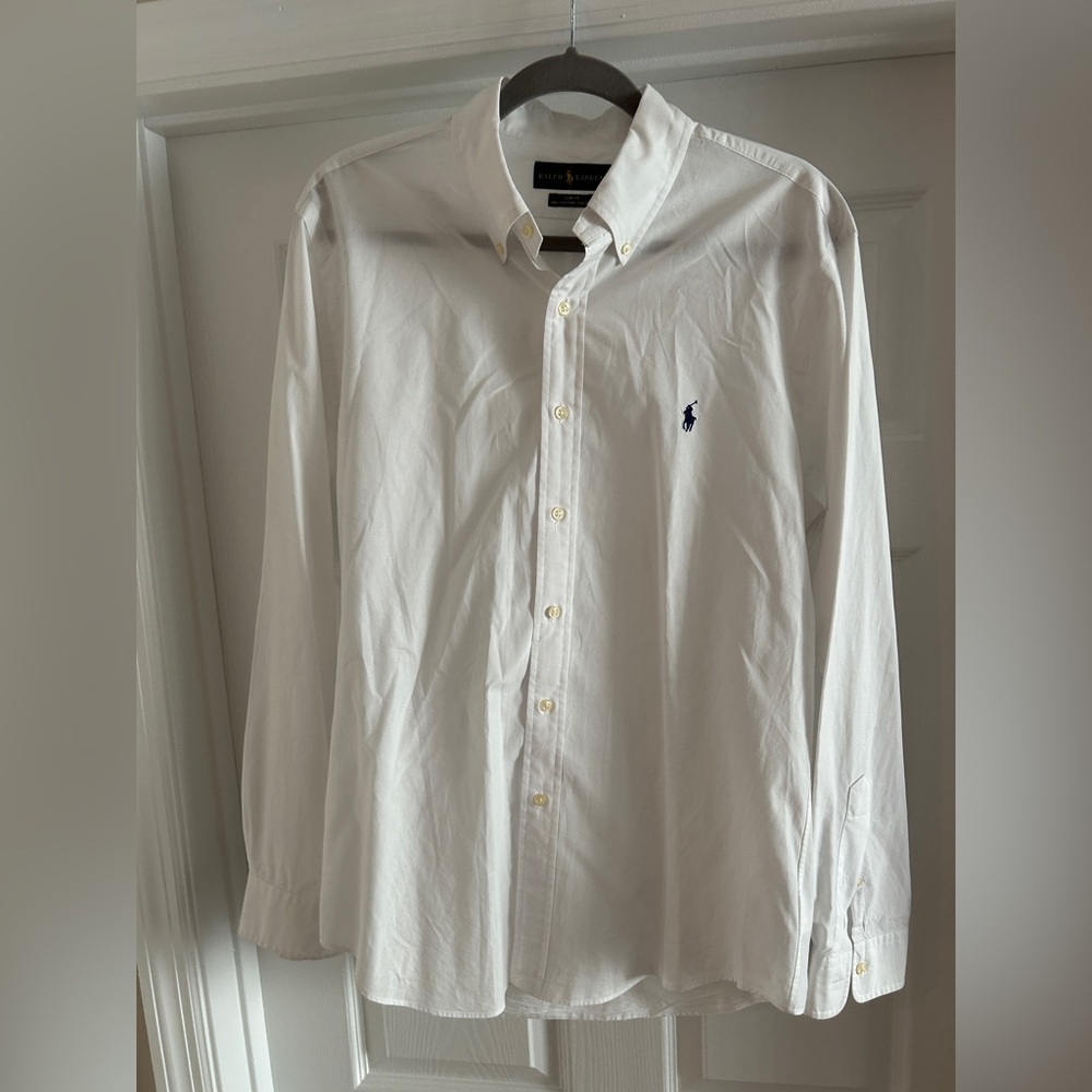 Ralph Lauren Men's White Button-Down Shirt